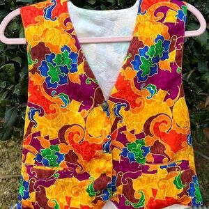 Multicolor floral print vest